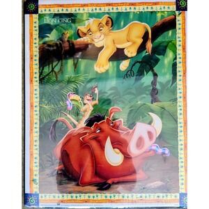 Vintage Disney The Lion King‎ Sealed Poster Simba Timon Pumbaa 16x20 90s Art NOS